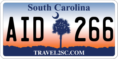 SC license plate AID266