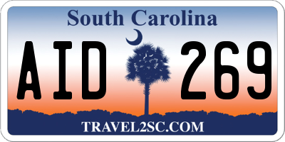 SC license plate AID269