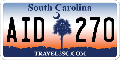 SC license plate AID270