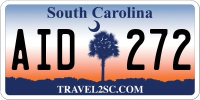 SC license plate AID272