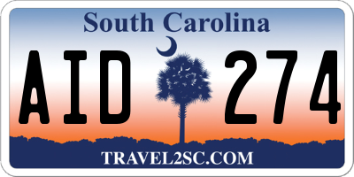 SC license plate AID274