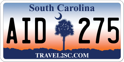 SC license plate AID275