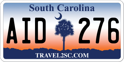 SC license plate AID276
