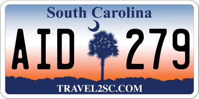SC license plate AID279
