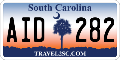 SC license plate AID282