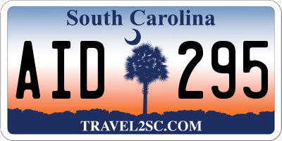 SC license plate AID295