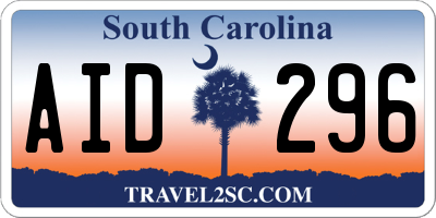 SC license plate AID296