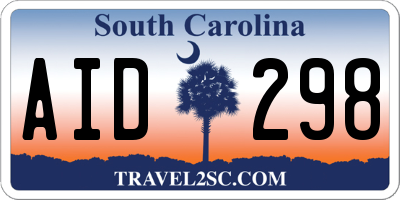 SC license plate AID298