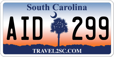 SC license plate AID299