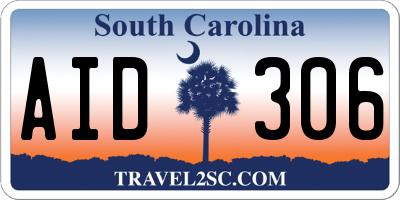 SC license plate AID306