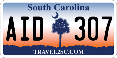 SC license plate AID307
