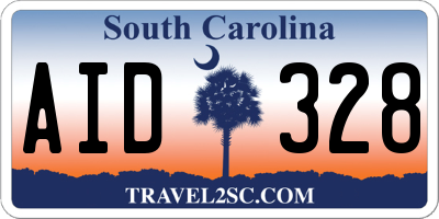 SC license plate AID328