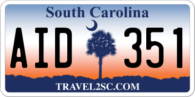 SC license plate AID351