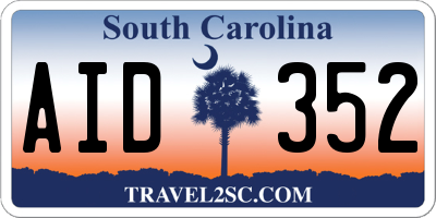 SC license plate AID352