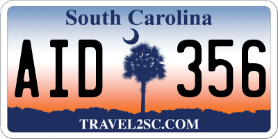 SC license plate AID356