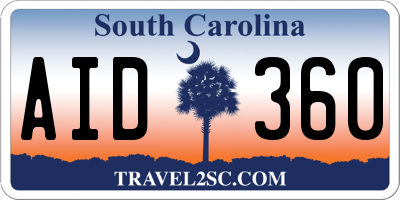 SC license plate AID360