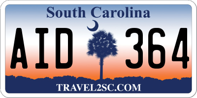 SC license plate AID364