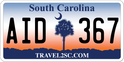 SC license plate AID367