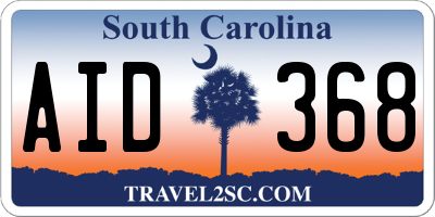 SC license plate AID368