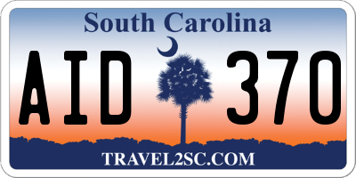 SC license plate AID370