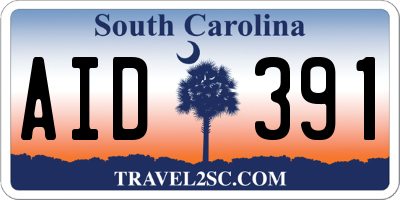 SC license plate AID391