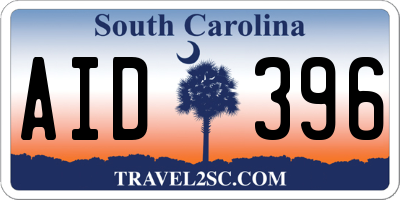 SC license plate AID396
