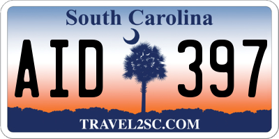 SC license plate AID397