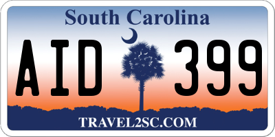 SC license plate AID399
