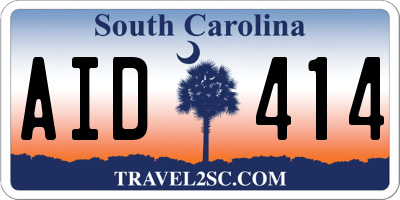 SC license plate AID414