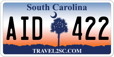 SC license plate AID422