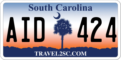 SC license plate AID424