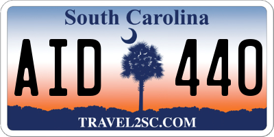 SC license plate AID440