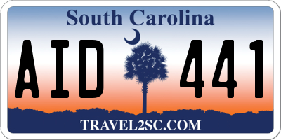 SC license plate AID441