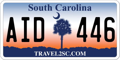 SC license plate AID446