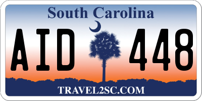 SC license plate AID448