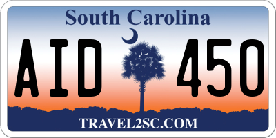 SC license plate AID450