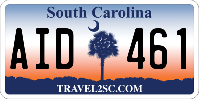 SC license plate AID461