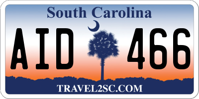 SC license plate AID466