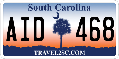 SC license plate AID468