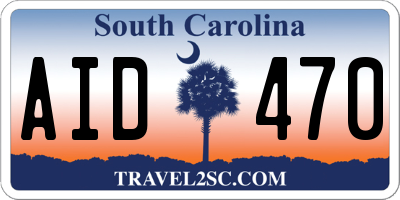 SC license plate AID470