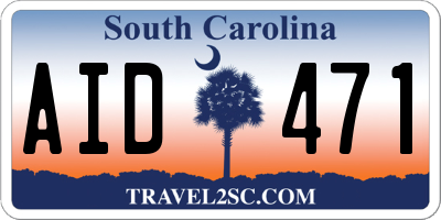 SC license plate AID471