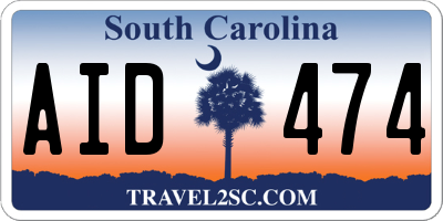 SC license plate AID474