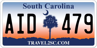 SC license plate AID479