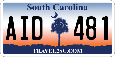 SC license plate AID481