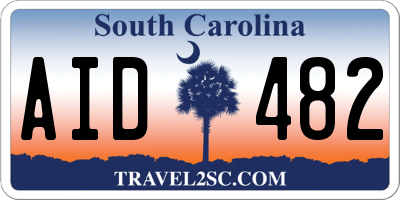 SC license plate AID482
