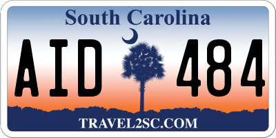 SC license plate AID484