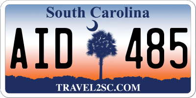SC license plate AID485