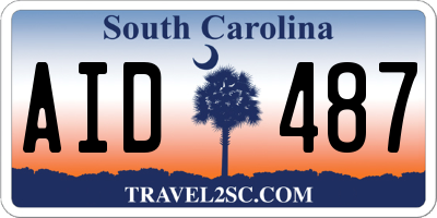 SC license plate AID487