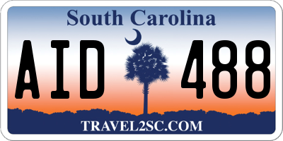 SC license plate AID488