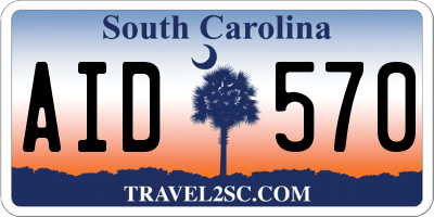 SC license plate AID570